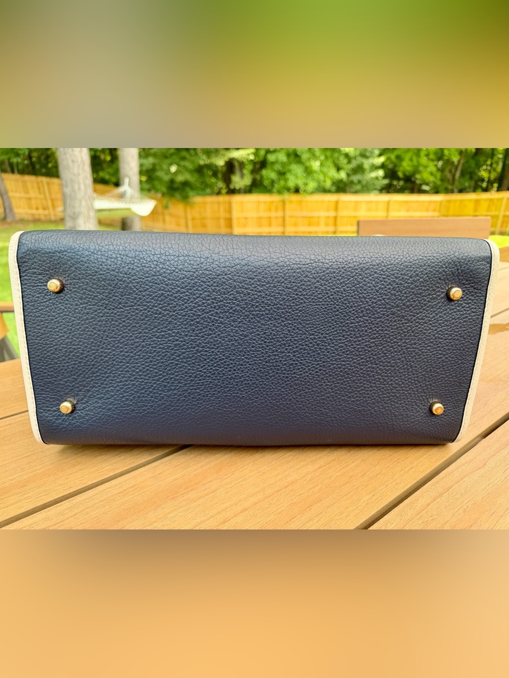 Coach Navy Signature Dempsey Tote - Picture 4 of 6